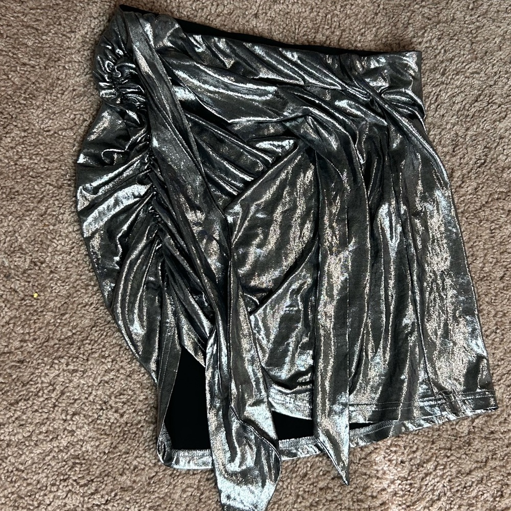 Silver Mini Skirts - Picture 6 of 6
